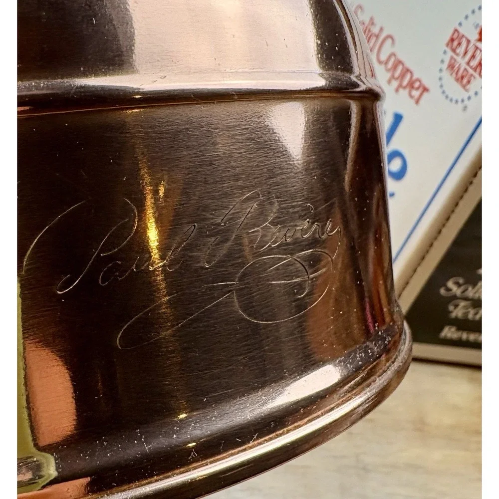 Vintage Revere Ware Solid Copper Tea Kettle 2 Quart 2252-2 Unused NOS Open Box
